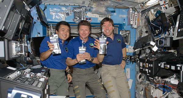 Astronauts drink water recycled from urine and other wastewater onboard the International Space Station